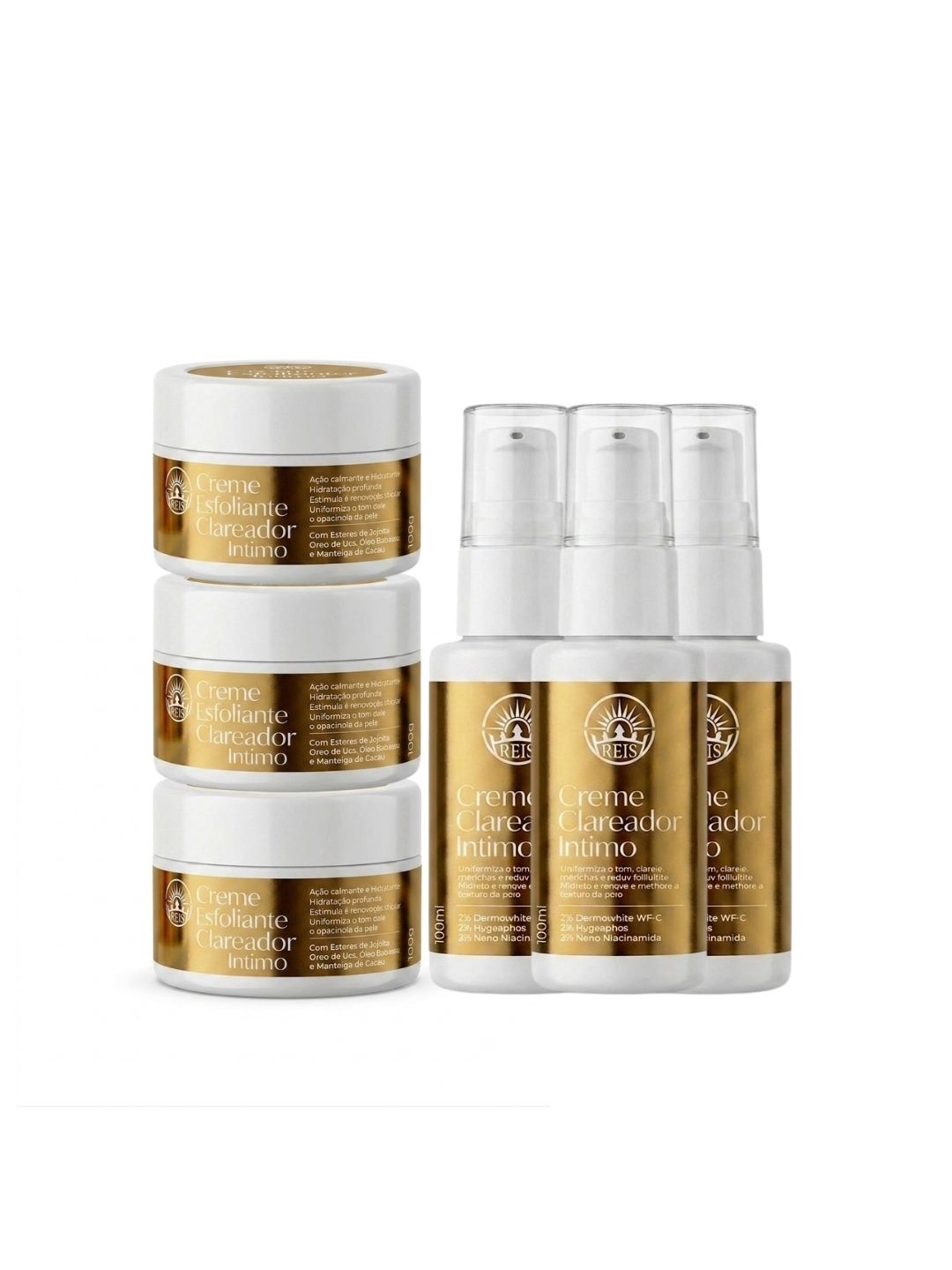 Combo 3 Clareador e Esfoliante